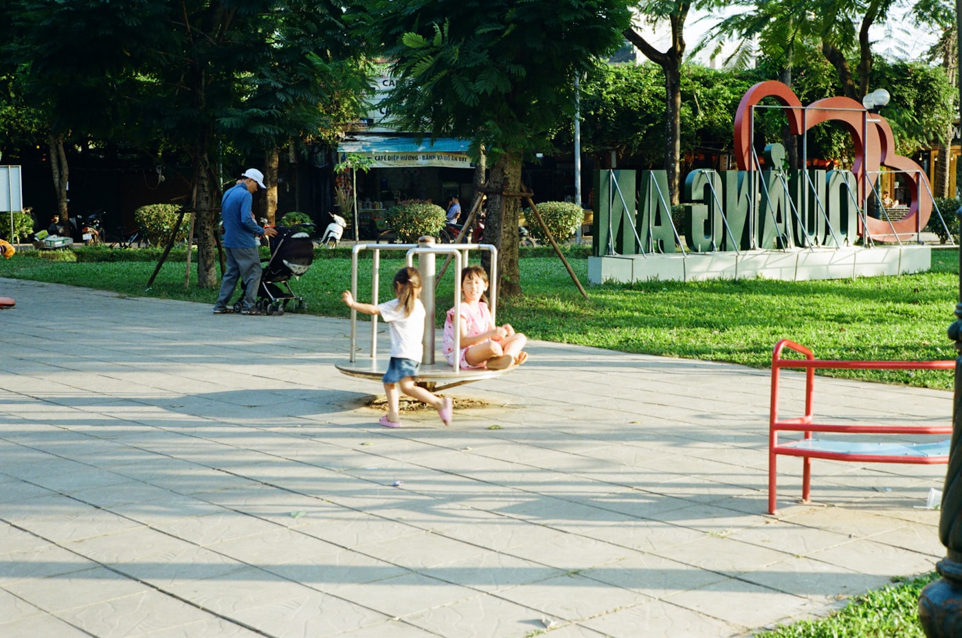 Children enjoying outdoor play together